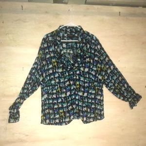 Lane Bryant long sleeve sheer top